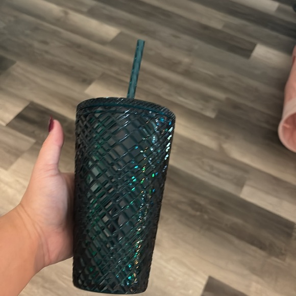 Teal jeweled Starbucks grande tumbler - Picture 4 of 6